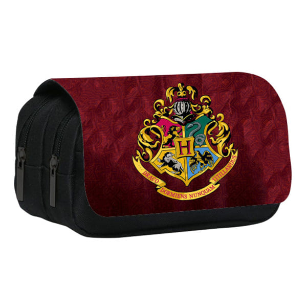 Unisex Kids Harry Potter Double Layer Zipper Case Pencil Case C