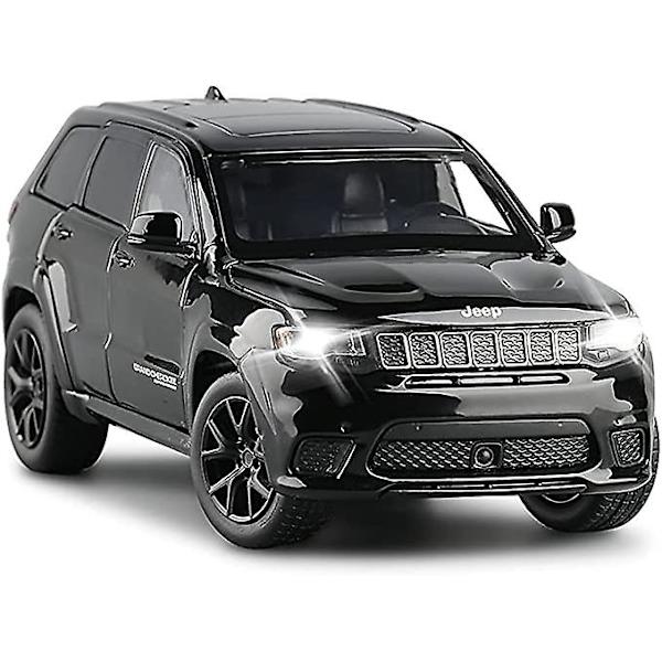 Grand Cherokee Trackhawk Lekebil Diecast Model Bil 1/32 Skala Suv Kjøretøy Metall Sink Legering Støping, Lys Lyd, 4 Dører Åpne, Gutter Leker Barn Bursdag