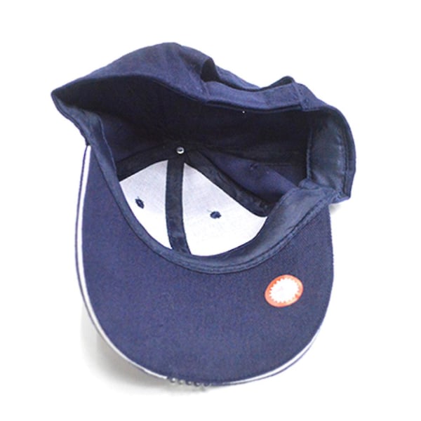 Camo cap med pannlampa Bright LED-ljus Unisex män ficklampa hatt Navy Blue