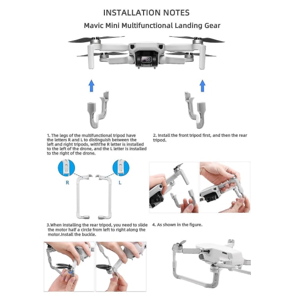 Landing Gear Extensions Leg Height Extender Protector for Dji Mavic Mini 2 Drone (hy)
