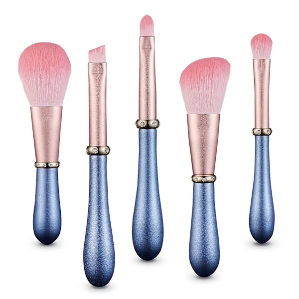 5 kpl meikkisiveltimiä, Premium synteettiset meikkisiveltimet, Premium Contour Concealer Foundation Powder Eye Shadows Eyebrow Makeup Brushes Kit Naisille