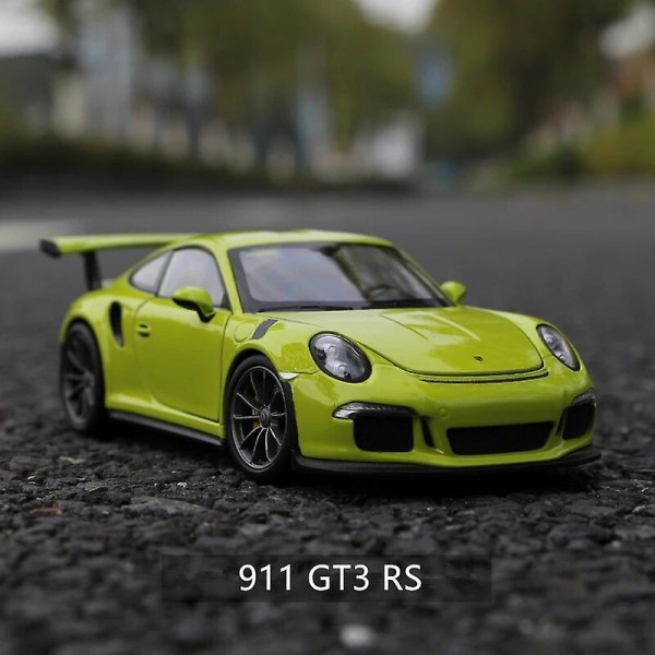 Welly 1:24 Porsche 911 Gt3 Rs Blå Bil Legering Bilmodell Simulering Bil Dekoration Samling Present Leksak Die Casting Modell Pojke Leksak 911 GT3 RS15