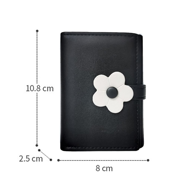 Simple And Cute Small Flower Student Wallet, Fashionable Three-fold Ladies Wallet