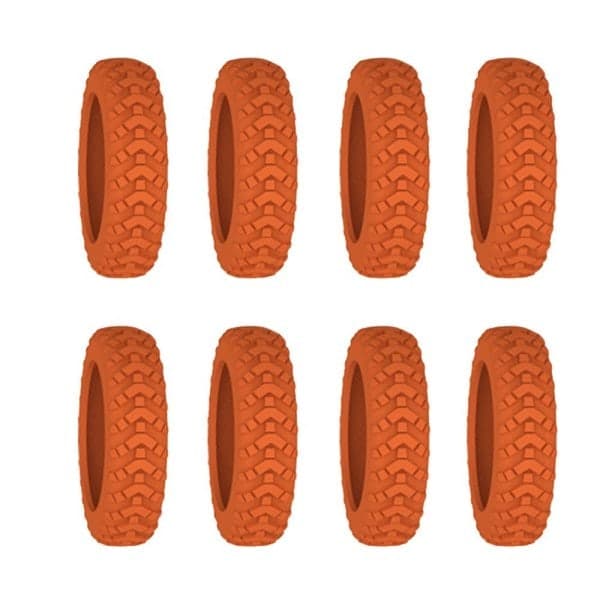 8-pack Resväskehjulskydd orange orange