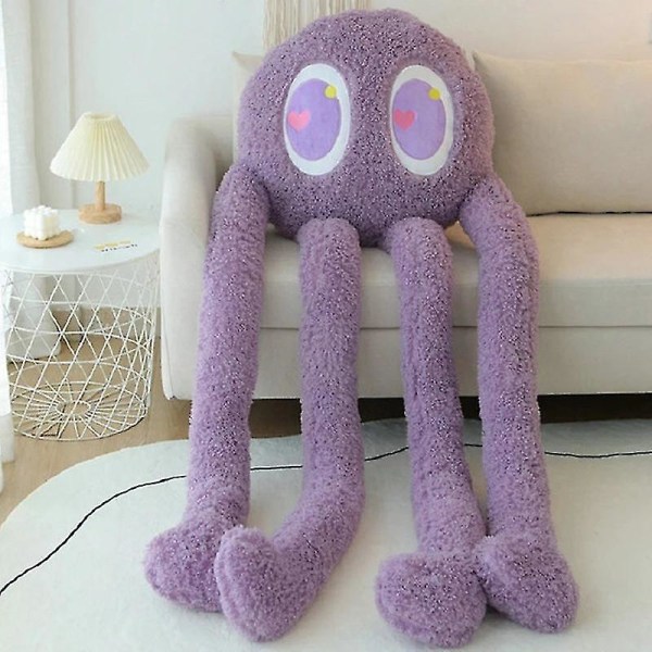 Jättimäinen Swag Comfort Pillow Plushie - Oktopus Vihreä Alien Monster Leikkikalun Täytetty Pitkillä Jaloilla Luova Tyyny Poikaystävälle Sohvan Koristeeksi 100cm purple