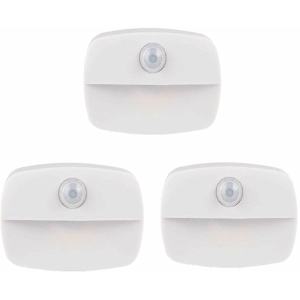 Baby nattlys, 3-pakke automatisk bryter PIR LED nattlys for barn, vegglys