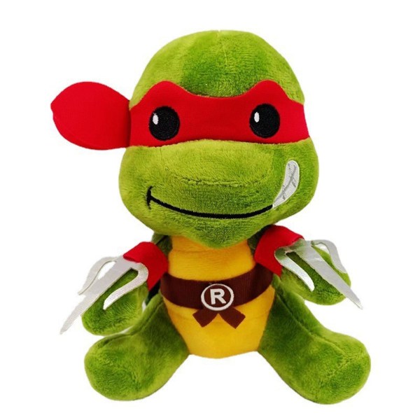 Teenage Mutant Ninja Turtles plysjleketøy, samleobjekt Turtle utstoppet dyrefigur for barn gave - 8 tommer/20 cm Red