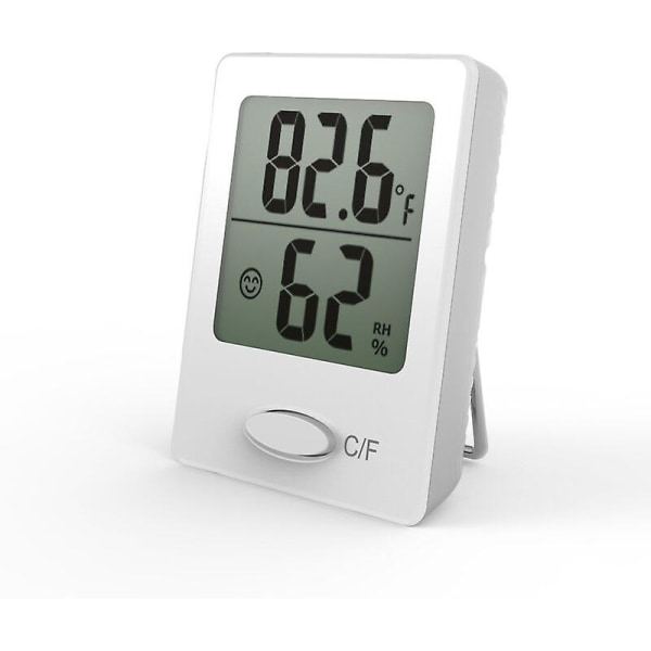 Msbd 2 stk. bærbar digitalt innendørs hygrometer temperatur fuktighet termometer (hvit) (hy)