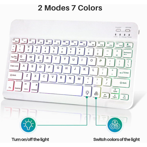 Bluetooth tangentbord och mus Combo Uppladdningsbart trådlöst tangentbord och mus