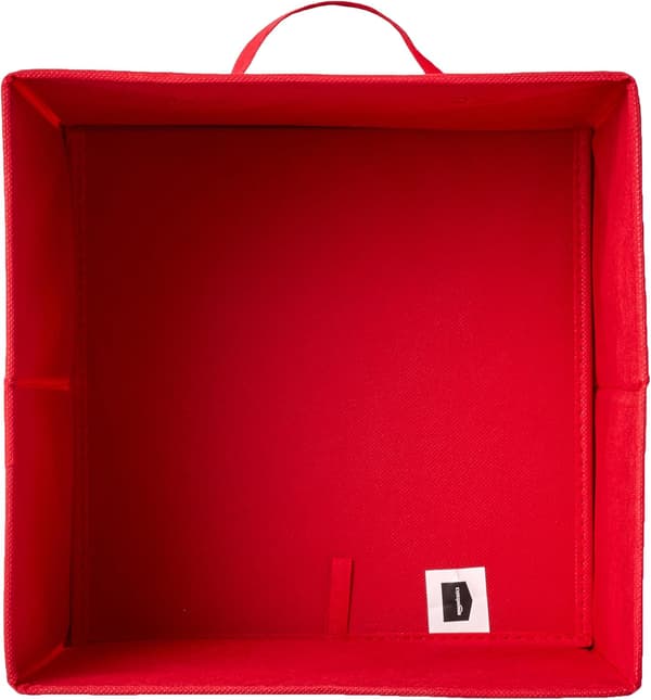 Vikbara Förvaringskuber, 6-pack, Röd, 26,6 x 26,6 x 27,9 cm