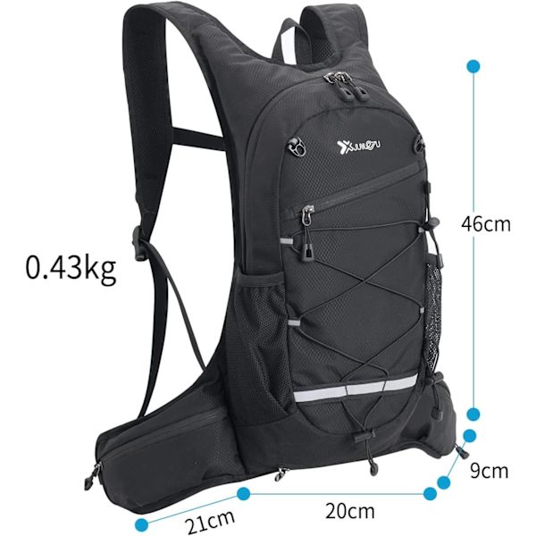 Lätt och Andningsbar Ryggsäck för Cykling, 8L Vikbar Löpryggsäck, Funktionell Present för Män & Kvinnor för Dagliga Pendlingar, Cykling, Jogging, Vandring