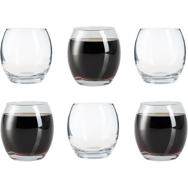 Tumblerglas - Vatten, Whisky, Juice Dricksglas - Klart Glasmaterial - 380ml - 6-pack