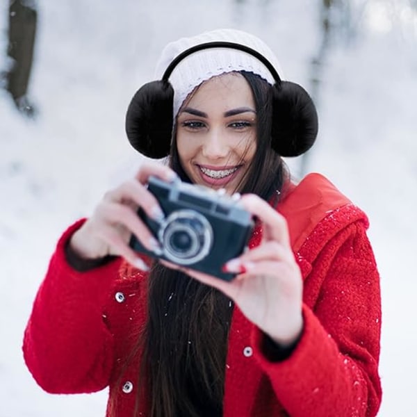 Hörselkåpor, Kvinnor Hörselkåpor Fuskpäls för Vinter Justerbar Öronvärmare