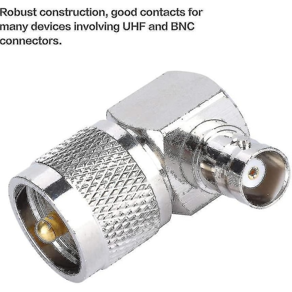 Radioadapter, Uhf Pl-259 Han til Bnc Hun Koaksial Rf Koaks Adapter, Velegnet til Antenne, Radio, Koaksialkabel(1stk) Ft