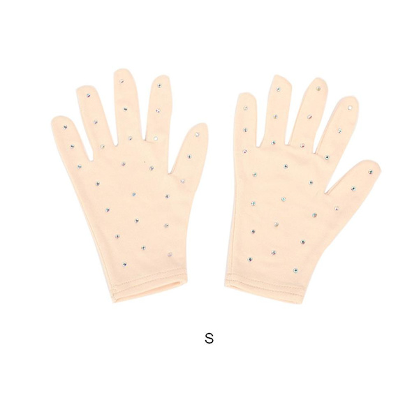Konståkningshandskar Anti-skidding Vantar Kristallhandskar Snabb Skin Color S
