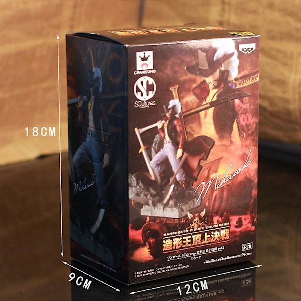 15cm One Piece Figur Monkey D Luffy Dracule Mihawk Top War Bwfc Luffy Anime Figurer Figurine Pvc Staty Modell Samlarobjekt Leksaker with Box 15cm Dracule Mihawk