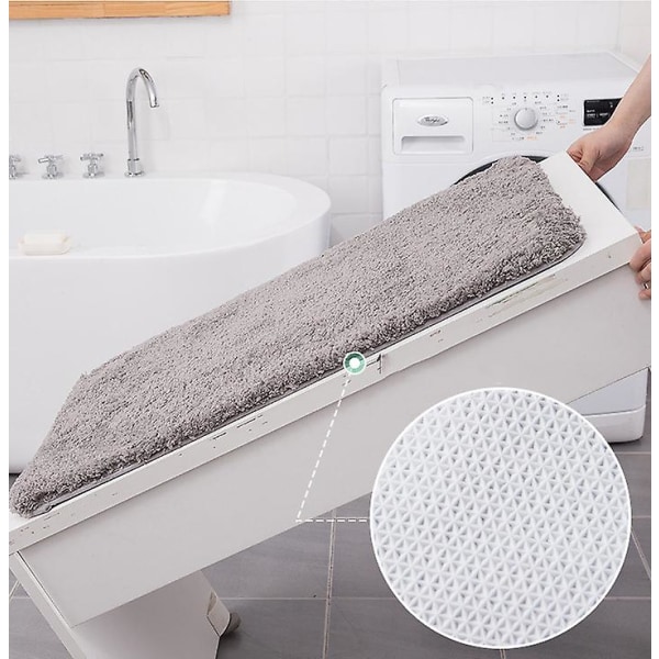 Mikrofiber-badeværelsestæpper, blødt absorberende badetæppe, skridsikker måtte til badeværelse, badekar, bruser (23,6 x 35,5 tommer)