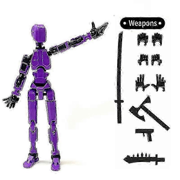 T13 Multi-ledade Actionfigurer, Titan 13 Actionfigur Purple