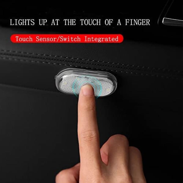 2 st LED-innerbelysning för bil, 7 färger LED-innerbelysning för bil