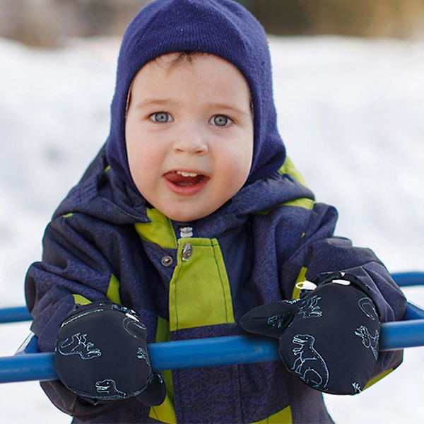 Lasten piirrettyjä painettuja syksyn ja talven lämpimiä hanskoja, M blue