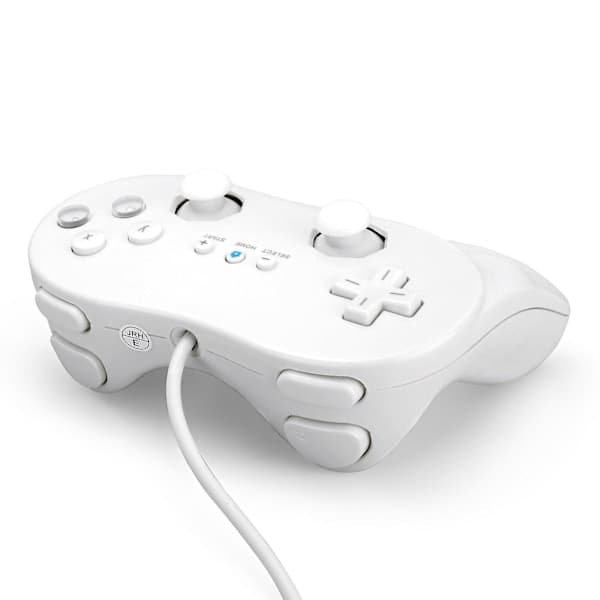 (2-pak) Klassisk Pro Kablet Controller til Wii Hvid Spilcontroller