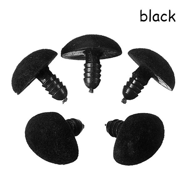 10 st plast triangulära näsor sammet näsa docka hantverk knapp björn plysch leksaker djur diy gör dockor säkerhetsnäs tillbehör 10pcs back ring