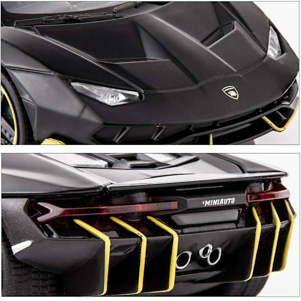 Yhteensopiva 1:32 Lamborghini LP770 automallin lelun kanssa Lapset Ääni ja valo Vetopalautusauto Sinkkiseoslelu Lapset Poika Tyttö Lahja Musta