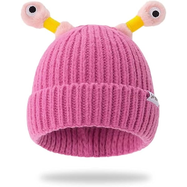 Winter Parent-Child Cute Glowing Little Monster Knit Hat, Funny Glowing Monster Knitted Winter Beanie Hat-F