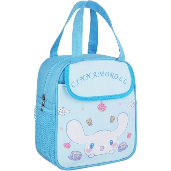 Anime Cinnamoroll Big Ear Lunch Bag for Man Woman Leakproof Lunch Box Large Compartment Heat Preservation for Cold Two Applicable Lunch Container Tote