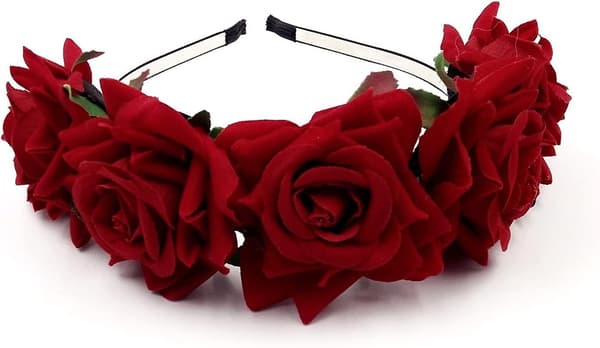 Flanell Rose Blomster Hodebånd Bryllup Brud Hår Tilbehør