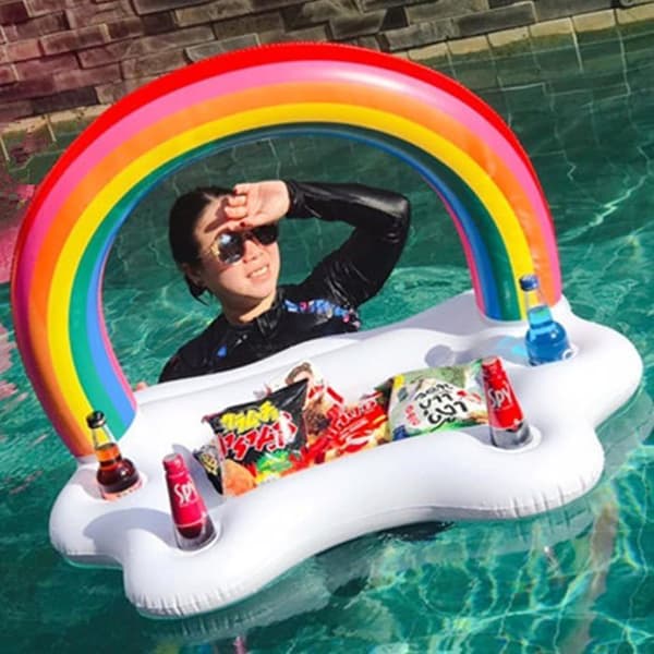 Oppustelig Pool Kopholder, Flydende Poolbar, Oppustelig Poolbar, Oppustelig Poolbakke