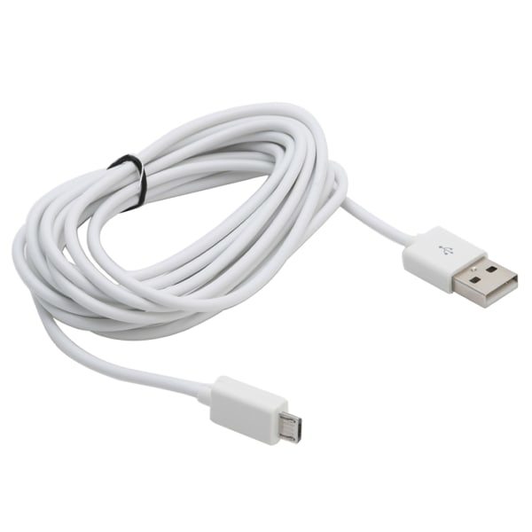 283cm/9.28ft Micro USB-strømkabel for PS4-kontrollerlading Kabel Linje Micro USB-ladekabel Svart Svart