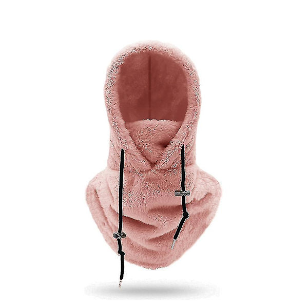 Sherpa-hette Ski-maske Vinter Balaclava Kaldt Vær Vindtett Justerbar Varmt Hettedeksel Hatt Caps Halsduk xi Pink