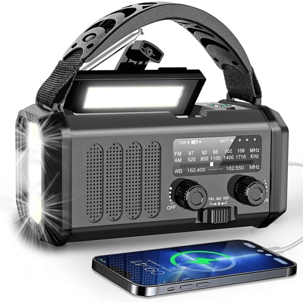 Hätäradio, aurinkoradio, kampiradio, USB Type-C latausdynamoradio