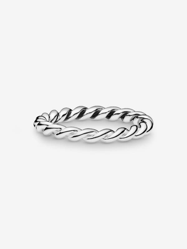 Pandora - Twist Swirling Band Ring - Sterling sølv