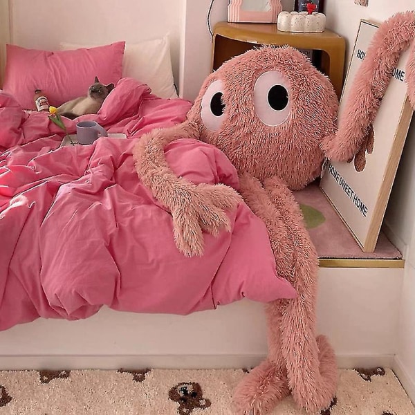 1 stk 175 cm Kæmpe Swag Færge Plys Grøn Pink Octopus Alien Monster Legetøj Fyldt Lange Arme & Ben Kaste Kæreste Pude Værelsesindretning black