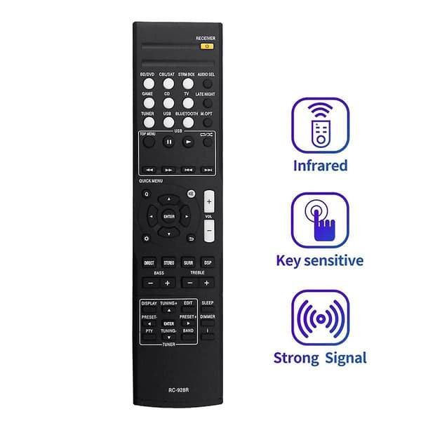 Rc-928r erstatningsfjernkontroll for AV-mottaker Ht-s3900 Ht-r397 Tx-sr373 Ht-p395