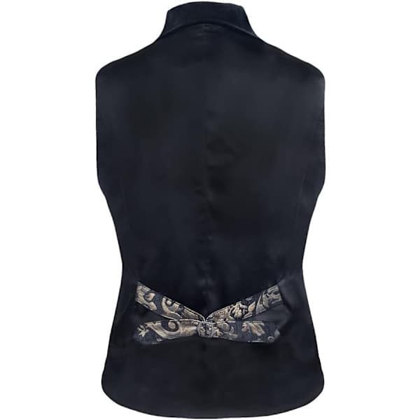 Viktoriansk dobbeltspent vest for menn, svart M Black M