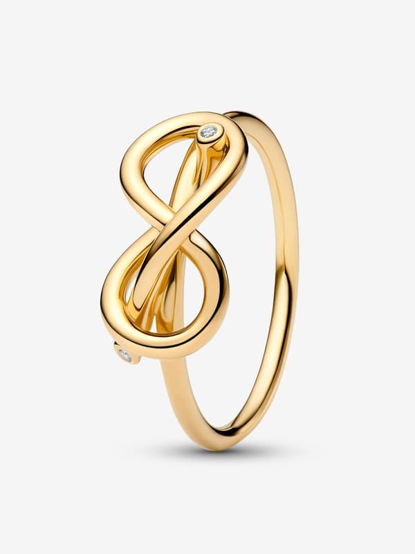 Pandora - Infinity Knot -sormus - 14k kullattu Circumference: 50mm