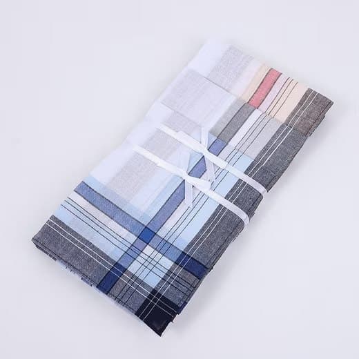 12-pack Herrnäsdukar Bomull 40x40 cm, Bomullsnäsduk - Klassisk Rutig Design