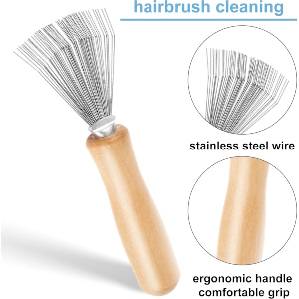 Hårborste rengöringsverktyg, kam rengöringsborste rake design remover mini hår instrument för att ta bort hår damm smuts ludd