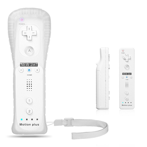 Controller kompatibel med Nintendo / Wii Controller med Motion Plus Hvid white