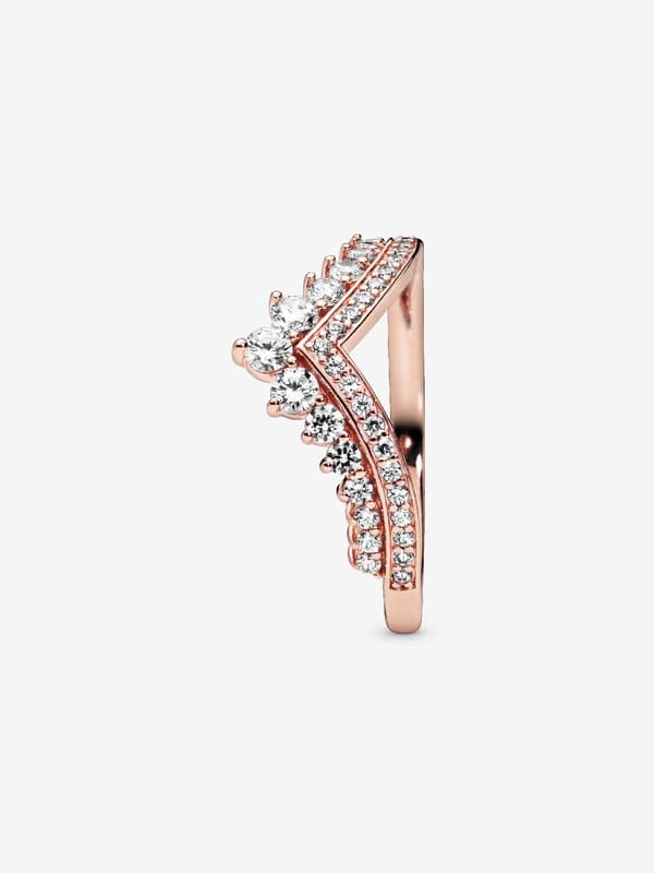 Pandora - Princess Wishbone -sormus - 14k ruusukullattu Circumference: 54mm