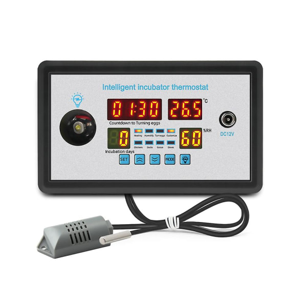 Zfx-w9002 Smart Termostat Digital Temperatur Luftfugtighedskontrol Inkubator 360 Automatisk Æggedrejning