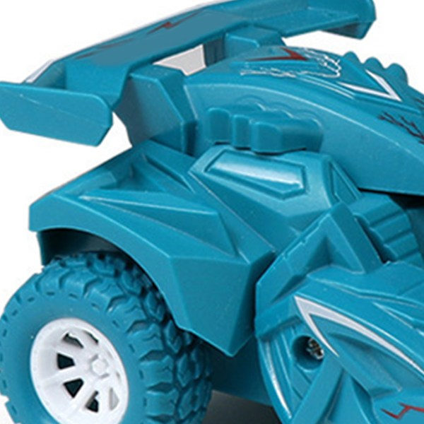 Dinosaurie Transformerande Bil Realistisk Deformation Inertial Scooter Småbarn Barn Leksak Cyan