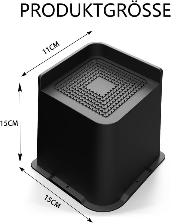 Møbelben 7 cm, L-formet Sengeben, Kraftig Støtte Op Til 2700 kg, Overdimensionerede Sengeløftere til Seng (Sort, 7 cm - 4 Stk) Six inches