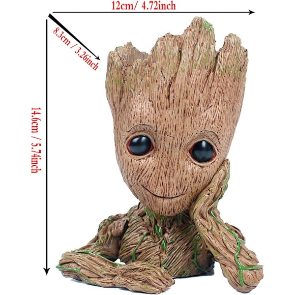 Blomkruka Guardians of The Galaxy Baby Action Figures Modell för Pennkruka, Hem, Trädgård, Skrivbordsdekoration Tillbehör