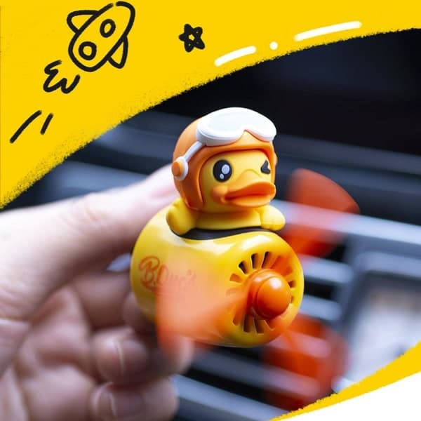 Bil Lufterfrisker, Pilot Bear Bil Diffuser med Roterende Propeller Vent Lufterfrisker Aromaterapi Ornamenter Bil Tilbehør YellowStyle