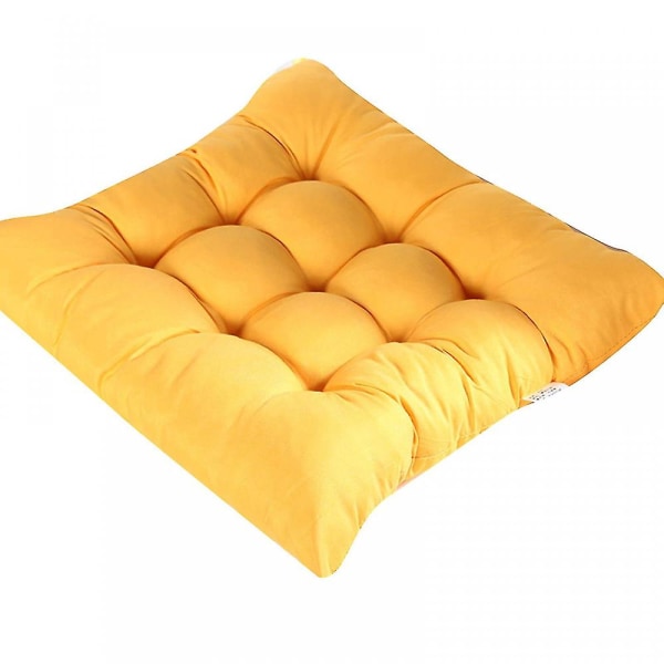 Neliönmuotoinen tuolityyny liukumaton Mukava lämmin istuinlattiatyyny tyyny kotiin Yellow