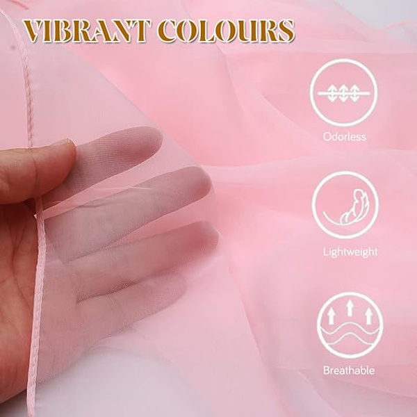 Chiffon-skjerf, sjal og omslag for kvinner - mykt og lett kveldskjole elegant bryllup brud brudepike skjerf Pink